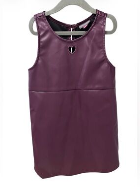 Vince Camuto Faux Leather Dress Girls Size 6Y 💜